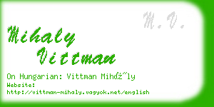 mihaly vittman business card